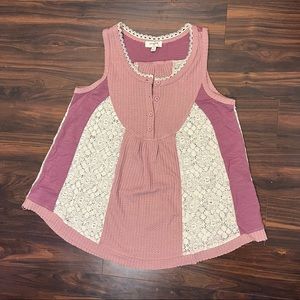 umgee Lace Tunic Tank